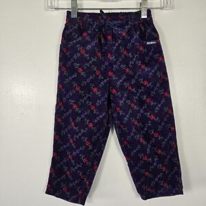 Vintage OshKosh B'gosh Cotton Floral Velvet Pants Toddler Girls Size 4T